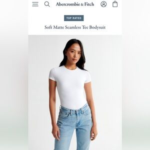 Abercrombie & Fitch White Short Sleeve Bodysuit